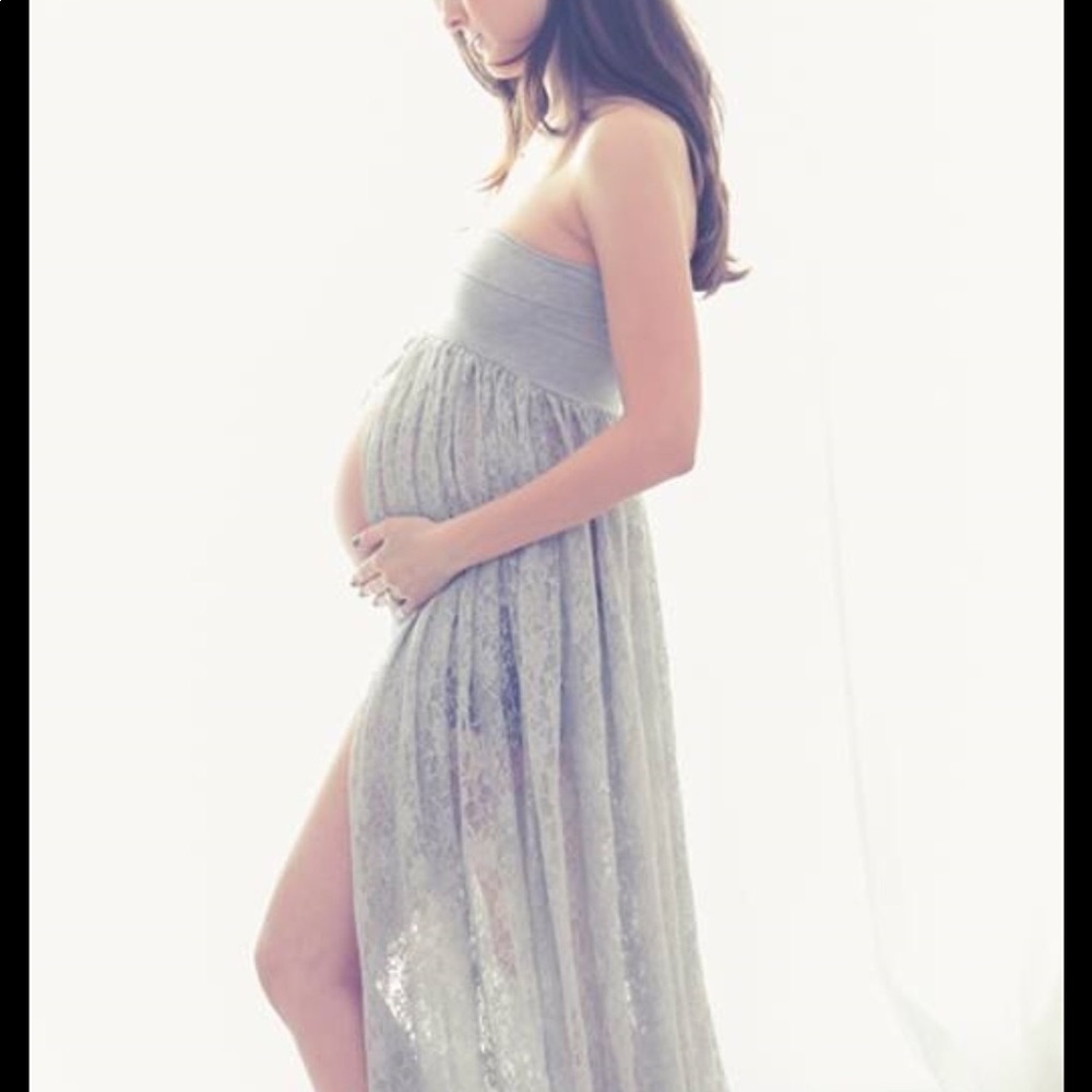 Strapless Lace Maternity Dress, One Size